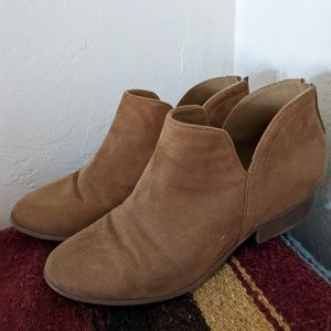 camel ankle booties